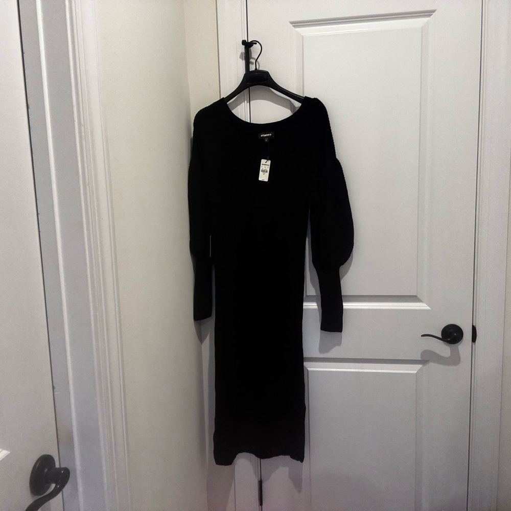 Express Black Long Sleeve Dress